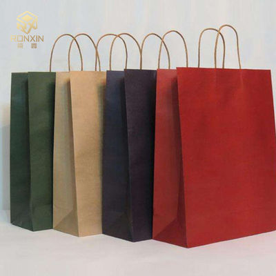 FSC Certificate Kraft Paper Printed Paper Shopping Bag With Handle